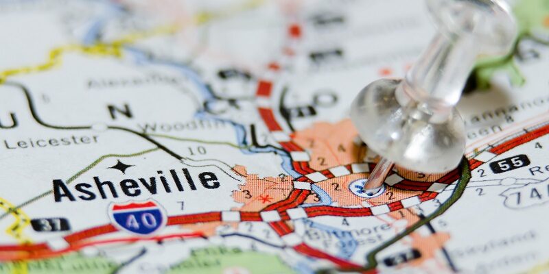 asheville city pin on the map So what are millennials looking for within the Asheville area?