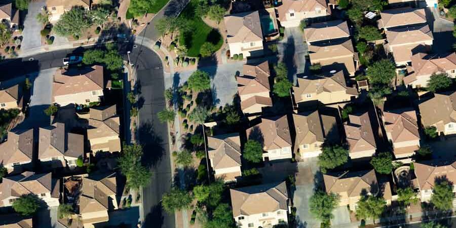 house hunting tip an areal photo of a neighborhood