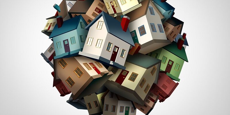 Housing Market in Asheville Real Estate Agent Concept