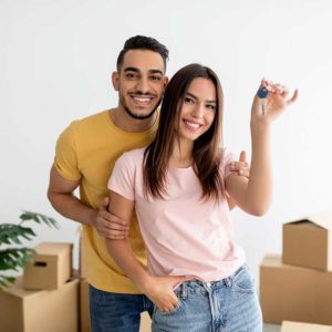 First Time Homebuyer couple buying a house with GoPrime Mortgage Lender
