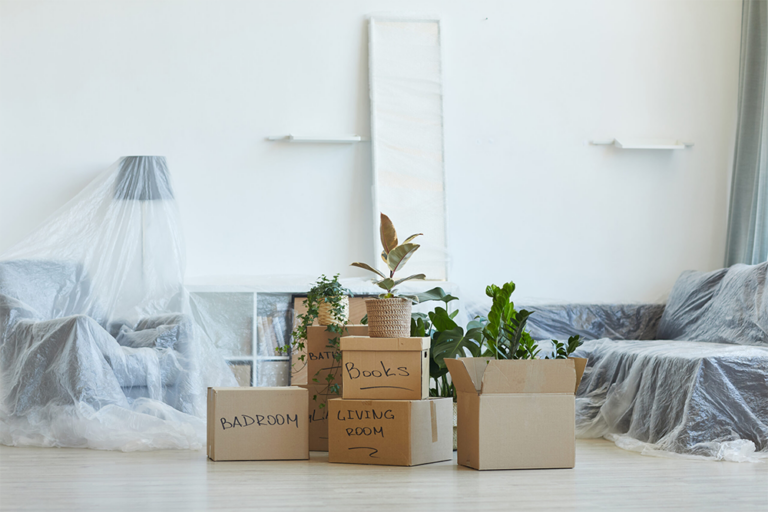 Asheville Mortgage Company - Boxes with things in apartment