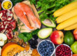 Background healthy food for heart. Healthy food, diet and health